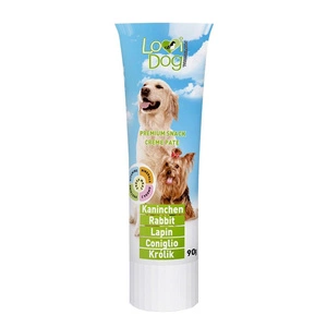 Lovi Dog Snack Creme Pate Rabbit – pateu pentru câini în tub, cu iepure și vitamine, 90 g