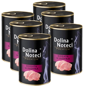 Dolina Noteci Premium pentru pisici, bogată în curcan, 6x400g