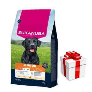 EUKANUBA Junior Large 15 kg + SURPRIZĂ PENTRU CÂINELE TĂU