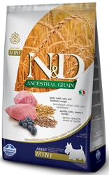 Farmina N&D Ancestral Grain Canine Adult Mini Lamb&Blueberry 7kg