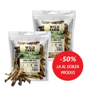 WILD FARM Picioare de miel uscate 2x300g gustare pentru câini
