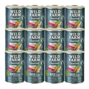 Wild Farm Superfood Duck 12x400g hrană fără cereale pentru câini