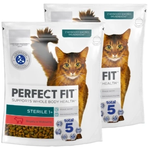 PERFECT FIT Steril 1+ cu carne de vită 2x750g