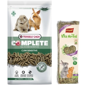 VERSELE-LAGA Cuni Sensitive Complete 1,75 kg – hrană pentru iepuri + VITAPOL Fân pentru rozătoare 500 g