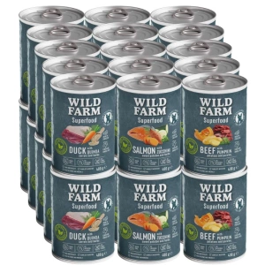 WILD FARM Superfood Mix of Flavours 30x400g hrană pentru câini fără cereale