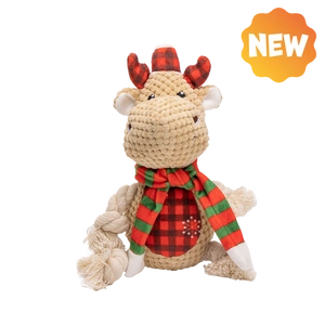 UNIQ PETS JUCĂRIE DE PLUȘ PENTRU CÂINI SQUEAKIES Rudolf cu fluier 27x12x12cm