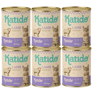 Katido Hrană umedă pentru pisici cu miel 6x400g