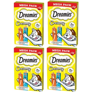DREAMIES Cremă cu pui și somon 4x(12x10g)