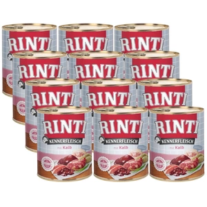Rinti Kennerfleisch hrană umedă pentru câini – vițel 12x800g