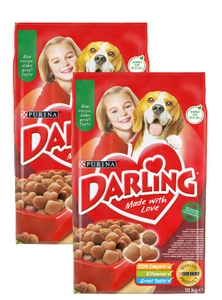 PURINA Darling cu un amestec delicios de carne de vită și pui 2x10 kg