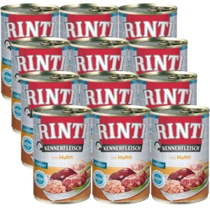 Rinti Kennerfleisch Junior Huhn hrană umedă pentru câini – pui 12x400g