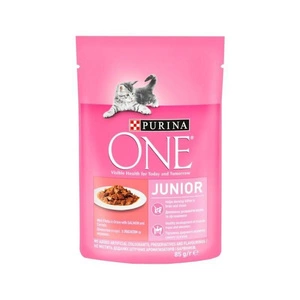 Purina One Junior cu somon si morcov 85g