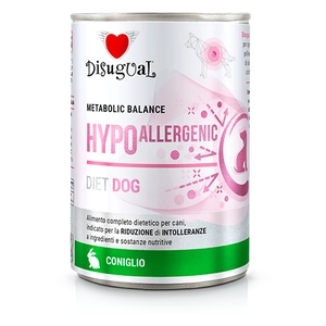 Disugual Hrană umedă pentru câini Veterinară HIPOALERGENICĂ Iepure (adult) 400 g