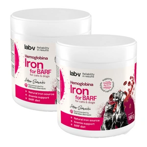 Lab-v Hemoglobină – fier hem natural pentru amestecuri BARF și diete preparate acasă 2x180 g