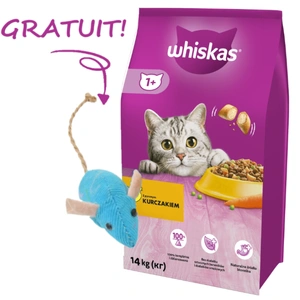 Hrană uscată pentru pisici WHISKAS 1+ cu pui 14kg + jucărie pentru pisici GRATUITĂ!