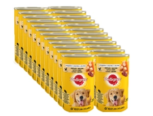 Pedigree Hrană umedă pentru câini adulți cu pui și legume în jeleu 24x400g