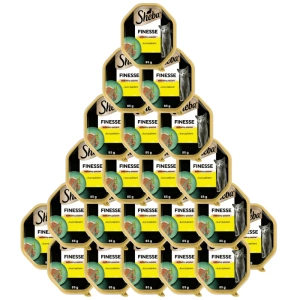 SHEBA Finesse tavă 22x85 g – hrană umedă completă pentru pisici adulte, cu pui, în pateu