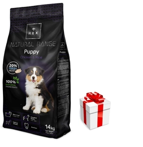 Rex Natural Range Puppy Chicken & Rice 14kg+SURPRIZĂ PENTRU CÂINELE TĂU