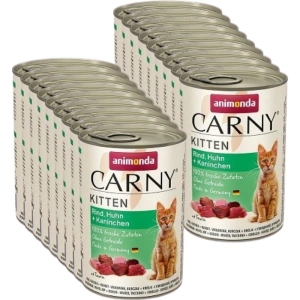 ANIMONDA Carny Kitten aromă: vită, pui și iepure 18x400g