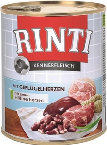 Rinti Kennerfleisch Geflugelherzen hrană umedă pentru câini – inimi de pui 800 g