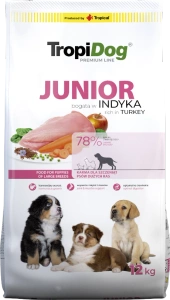 Tropidog Premium Premium Junior Curcan cu orez 12kg