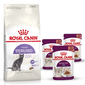Hrană uscată sterilizată ROYAL CANIN de 10 kg pentru pisici adulte sterilizate + 3 pliculețe de hrană umedă GRATUIT!!!