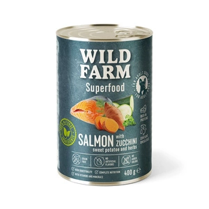 Wild Farm Superfood Salmon 400g hrană fără cereale pentru câini