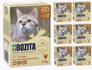 BOZITA Pui tocat în gelatină pentru pisici 6x370g
