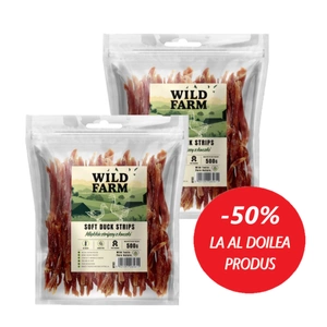 WILD FARM Fâșii moi de rață 2x500g tratează câinii