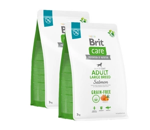 BRIT CARE Câine fără cereale Adult Rase mari Somon 2x3kg
