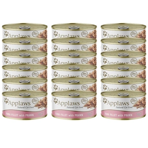 APPLAWS File de ton cu creveți în supă, cutie de conserve 24x70g