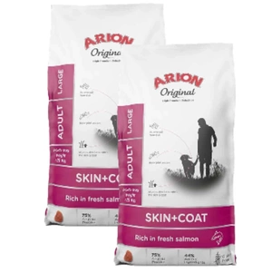 ARION Original Skin & Coat Adult somon și orez rase mari 2x12 kg