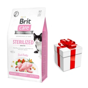Brit Care Cat Grain-Free Sterilised Sensitive cu iepure 7 kg + SURPRIZĂ PENTRU PISICA TA