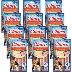 INABA Dog Churu (pe bază de pește) somon vegetal 12x (4x14g)