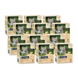 BOZITA - hrană pentru pisici, bucăți de carne în sos Pisoiaș 12x370g