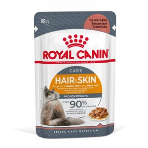 ROYAL CANIN Hair&amp;Skin Care 12x85g hrană umedă în sos pentru pisici adulte, piele sănătoasă, blană frumoasă