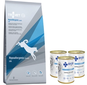 TROVET LRD Hypoallergenic - Miel (pentru câine) 10kg+ENZO VET Hypoallergenic diet cu curcan pentru câini 3x400g