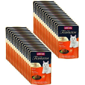 ANIMONDA Cat Vom Feinsten Adult Rață + File de curcan Pungă de 36x85 g