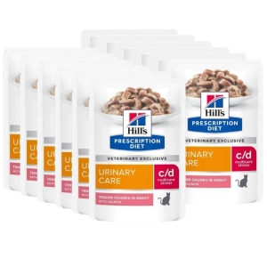 Hill's Prescription Diet c/d Urinary Stress Feline Somon 12x85g