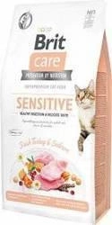 Brit Care Cat Grain-Free Sensitive Healthy Digestion & Delicate Taste cu curcan ?i somon 7kg