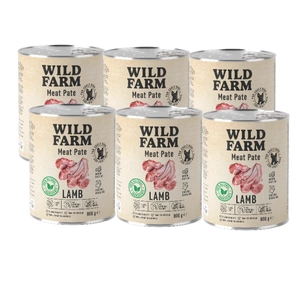 WILD FARM Pate Lamb 6x800g hrană pentru câini fără gluten