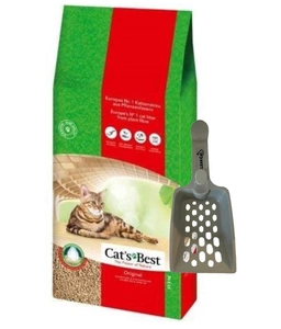Rettenmaier Polonia JRS Cats Best Original 40 l/17,2 kg + Lopată pentru nisip Clear Cat Free