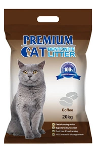 Premium Cat Clumping Bentonite Litter - Cafea pentru pisici 20kg