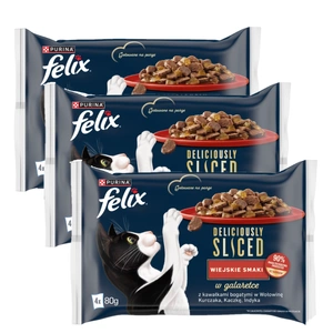 FELIX Delicios felii cu arome rustice Mâncare umedă pentru pisici 12x80g