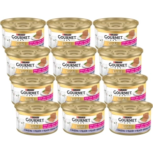Purina Gourmet Gold Kitten mousse cu carne de vițel 12x85g