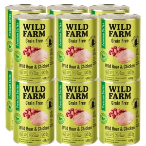 WILD FARM Premium Grain Free Wild Boar and Chicken 12x400g - hrană fără cereale pentru pisici