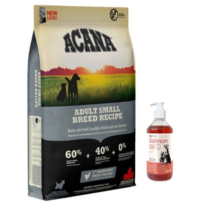 Acana Heritage Adult Small Breed 6kg+LAB V Ulei de somon pentru câini și pisici 500ml