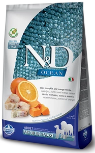 Farmina N&D Ocean Canine Adult Medium&Maxi Cod Pumpkin&Orange 12kg