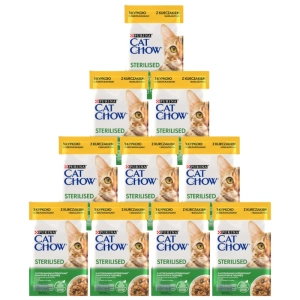 Purina Cat Chow Sterilizat Hrană Cu pui și vinete în sos 10x85g