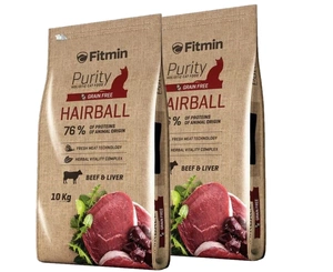 Fitmin Purity Hairball Carne de vită 2x10 kg